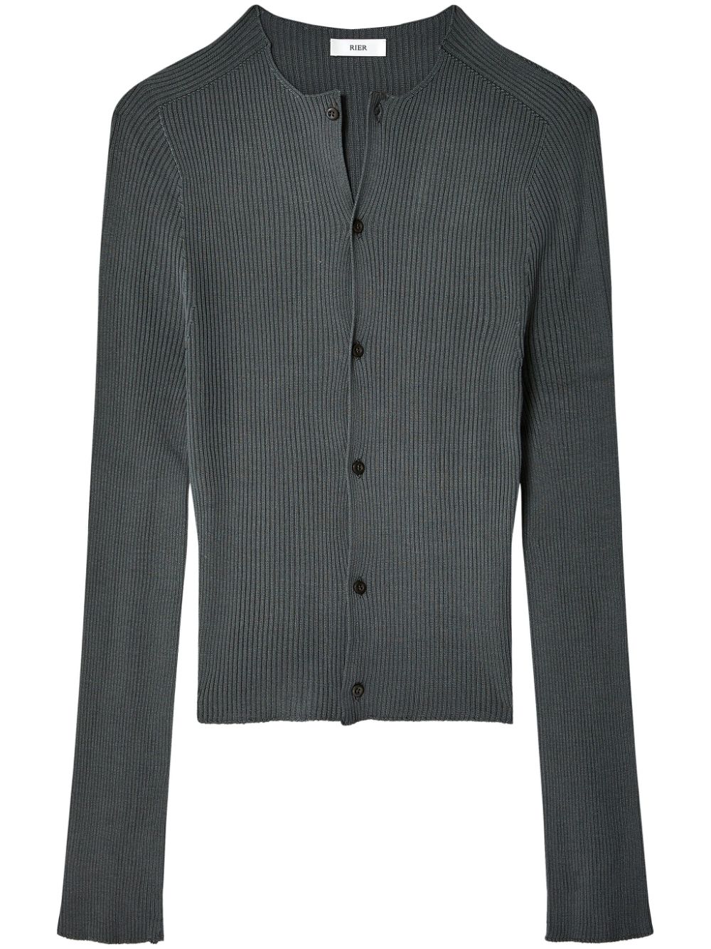 Rier ribbed-knit cardigan - Grey