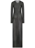 Rosetta Getty sheer plissé dress - Black