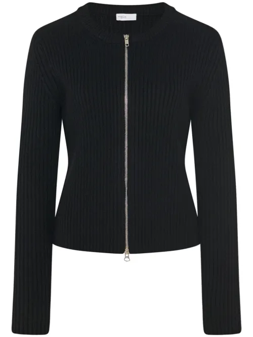 Cardigan zippé en maille nervurée - Rosetta Getty - Modalova