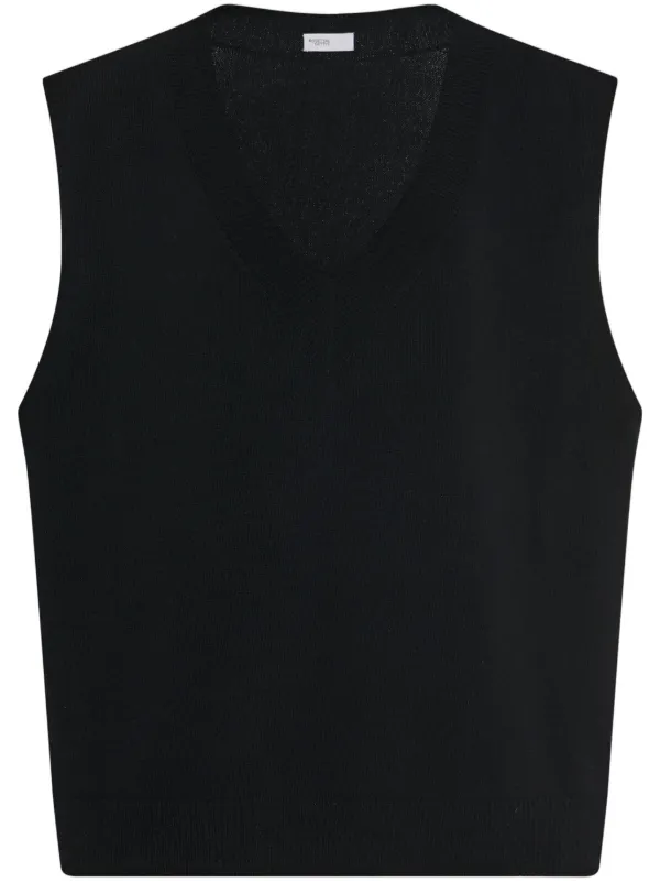 Rosetta Getty V-neck Knitted Vest Black FARFETCH VN