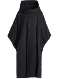 Y's hooded cape - Black