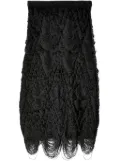 Ferragamo weaved fringed skirt - Black