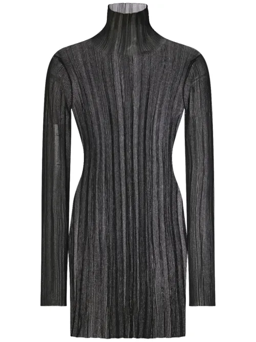 Robe transparente à design plissé - Rosetta Getty - Modalova