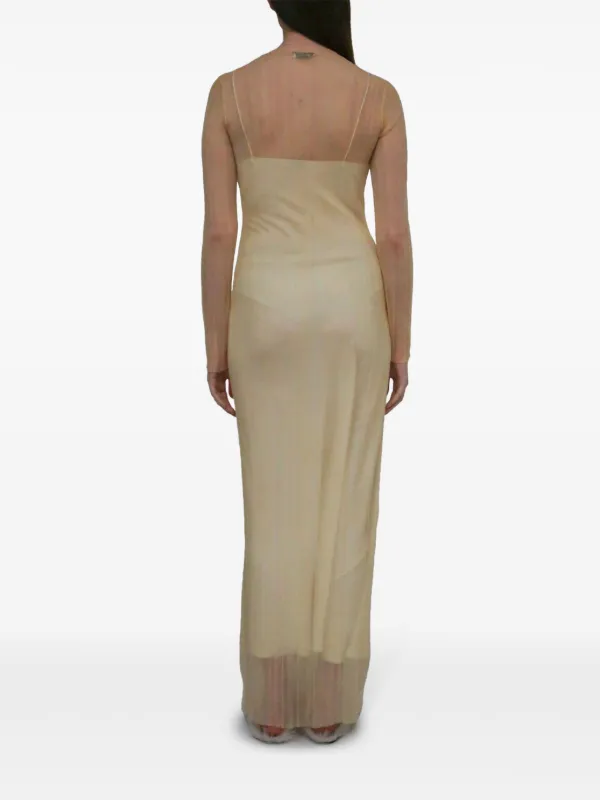 sheer plissé dress