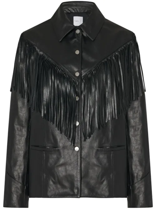 Veste en cuir à franges - Rosetta Getty - Modalova