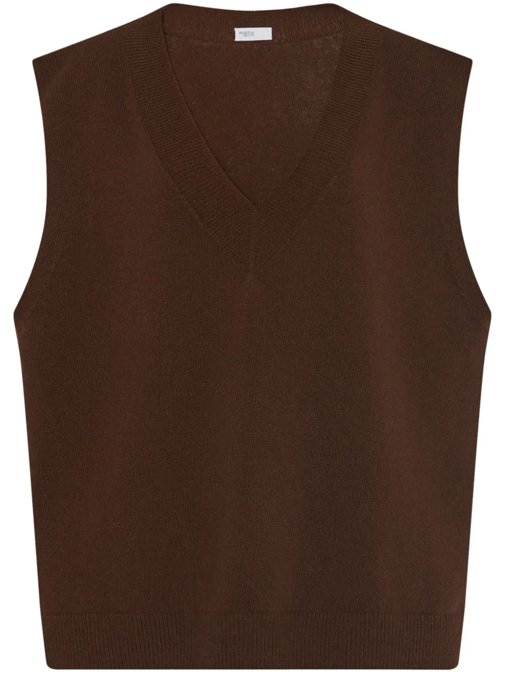 Rosetta Getty Oversize Sweater Vest In Brown