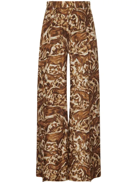 Rosetta Getty pleat front straight-leg trousers