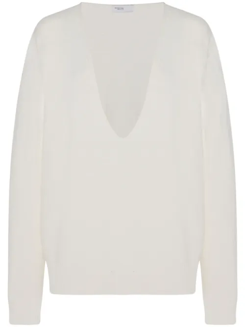 Rosetta Getty pull à col v - Blanc - Rosetta Getty - Modalova