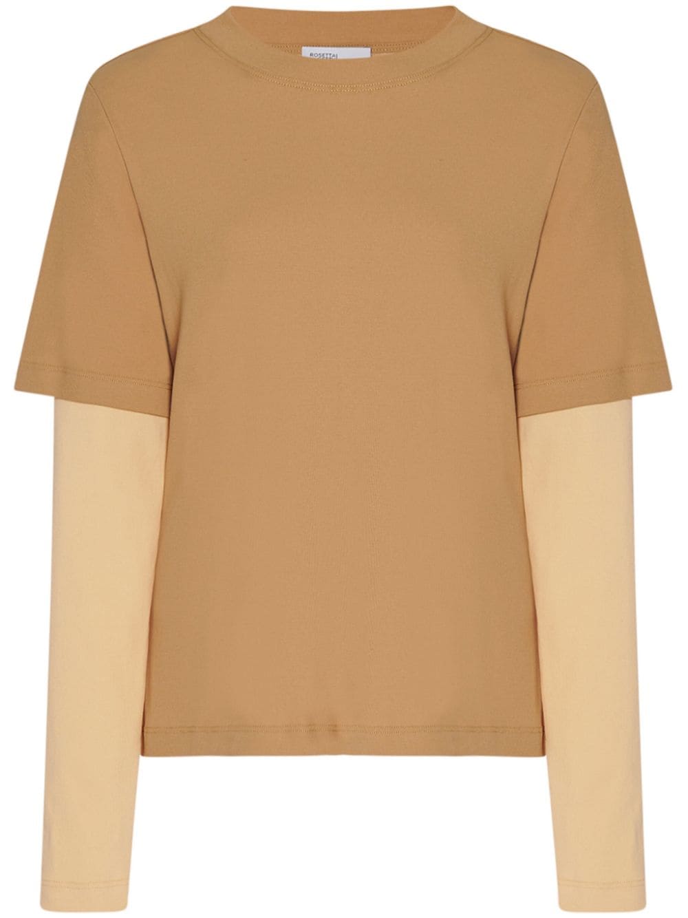 Shop Rosetta Getty Layered T-shirt In Brown