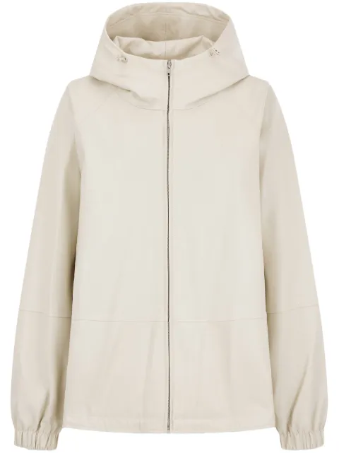 STUDIO TOMBOY hooded faux-leather jacket