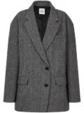 STUDIO TOMBOY herringbone-pattern blazer - Black