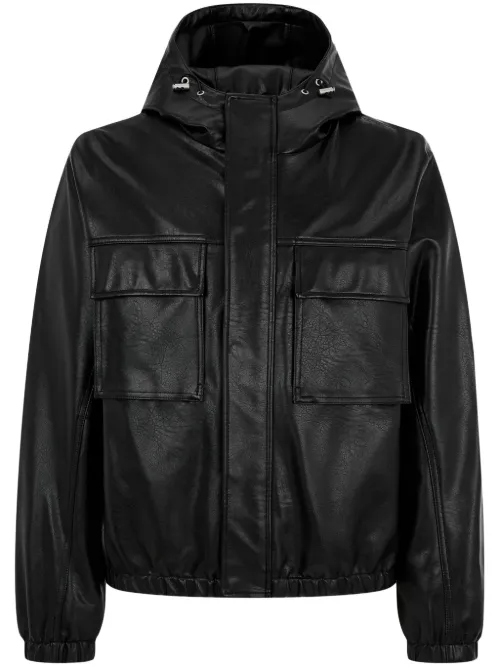 Veste en cuir artificiel à capuche - STUDIO TOMBOY - Modalova