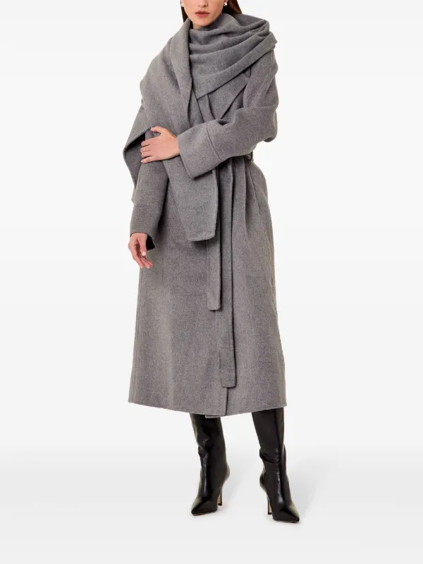 Grey Waterfall Coat With Hood Grey Waterfall Coat Cheap