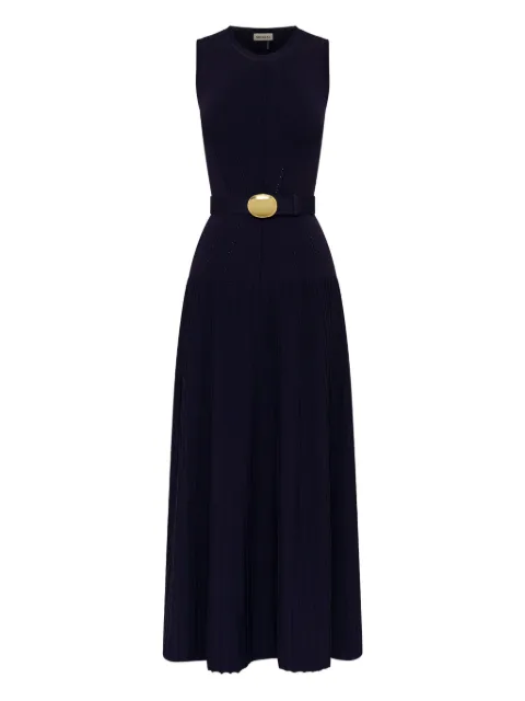Nicholas Madison pleated belted maxi dress