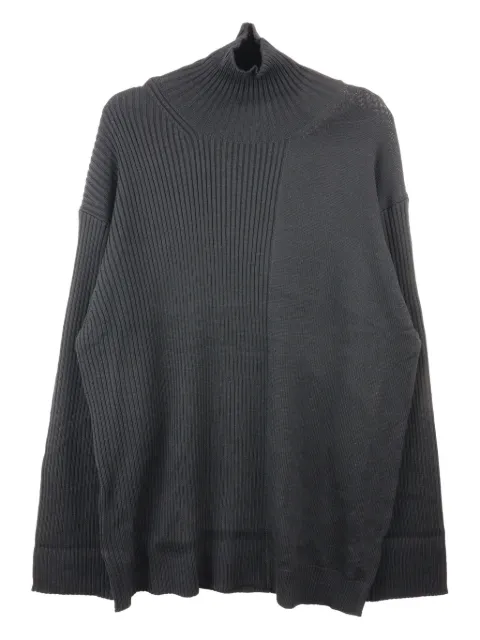 Yohji Yamamoto suéter con ribete en contraste