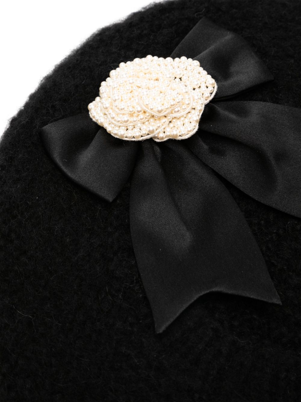 Shop Jennifer Behr Bow Beret In Black