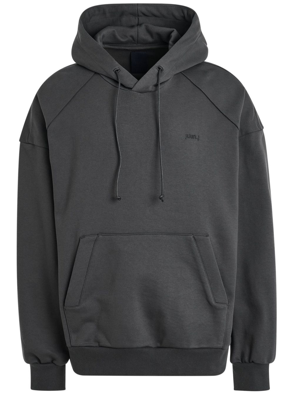 Juun.J Hoodie met geborduurd logo Grijs