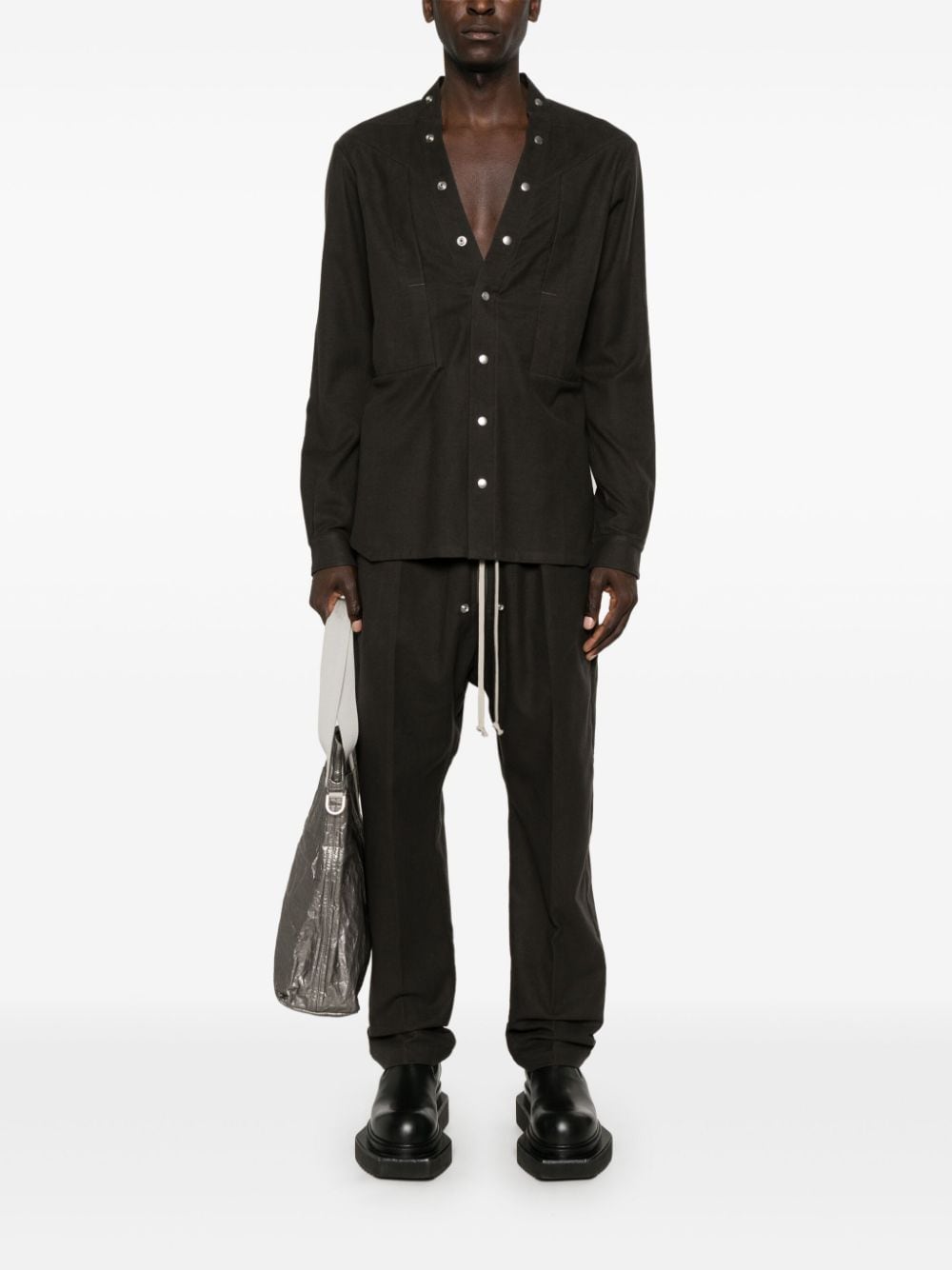 Shop Rick Owens Bela Trousers In Grey