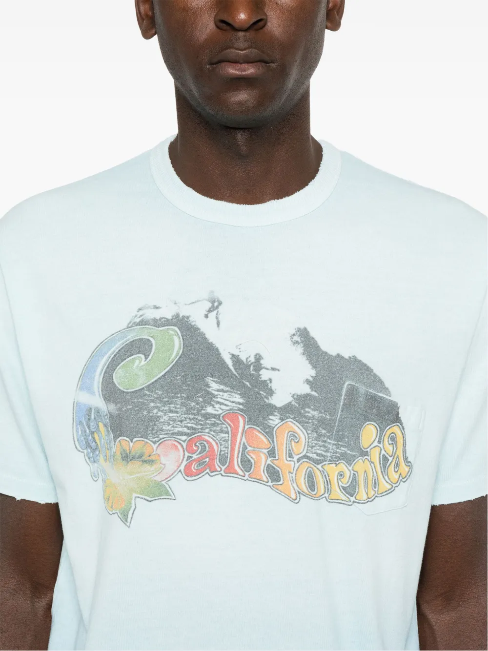 ERL T-shirt met tekst Blauw