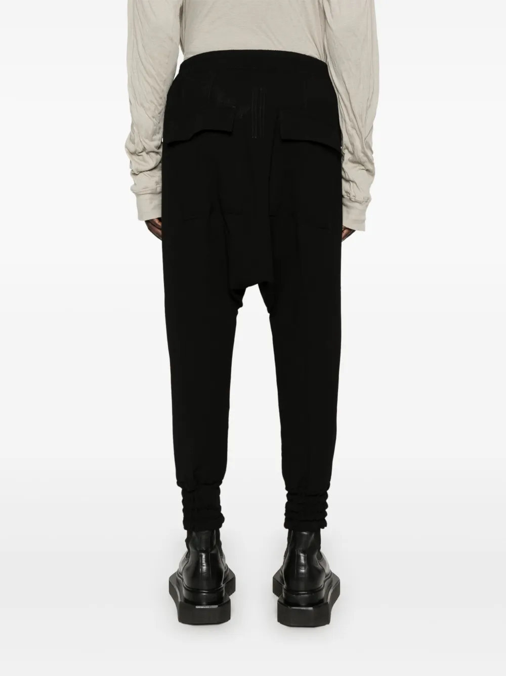 Rick Owens Broek met verlaagd kruis Zwart