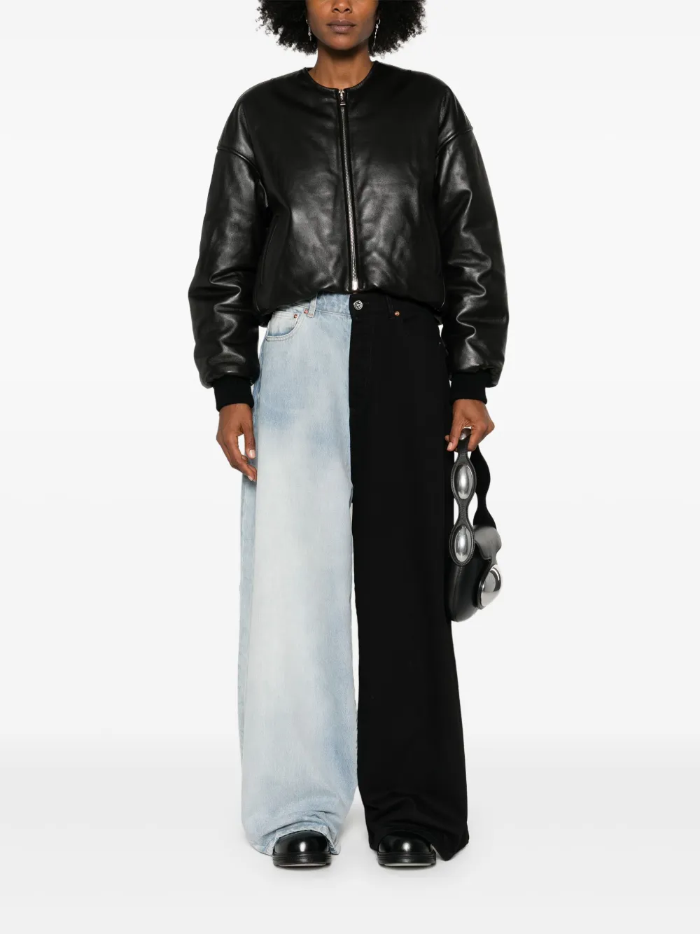 VETEMENTS Jeans met contrasterend vlak Zwart