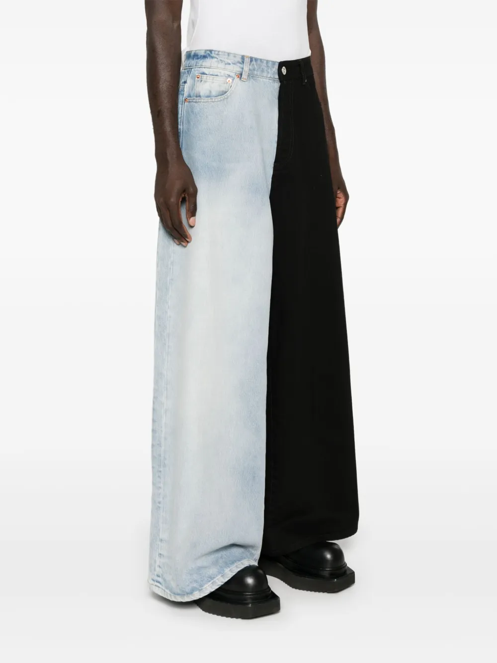 VETEMENTS Jeans met contrasterend vlak Zwart