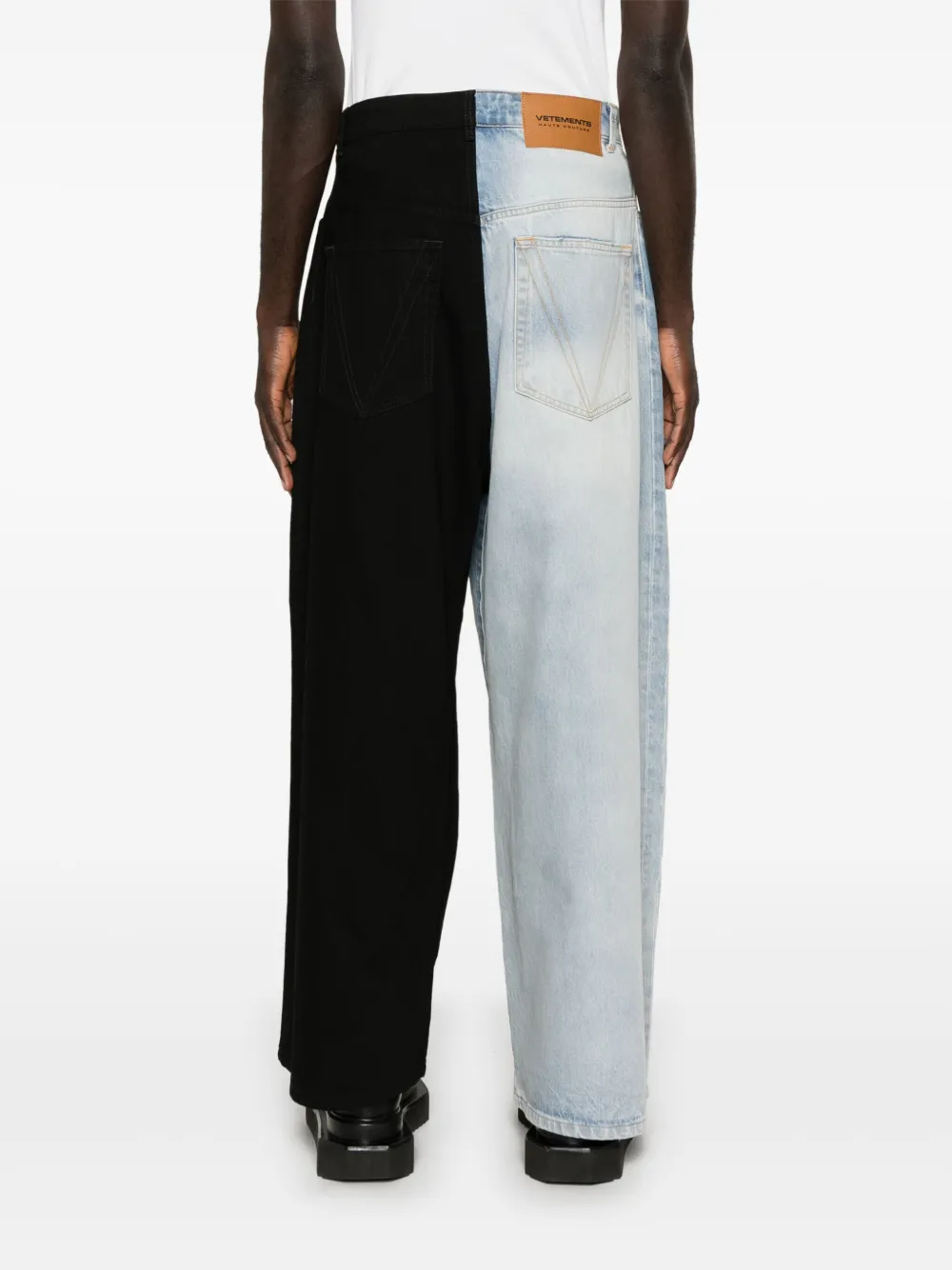 VETEMENTS Jeans met contrasterend vlak Zwart