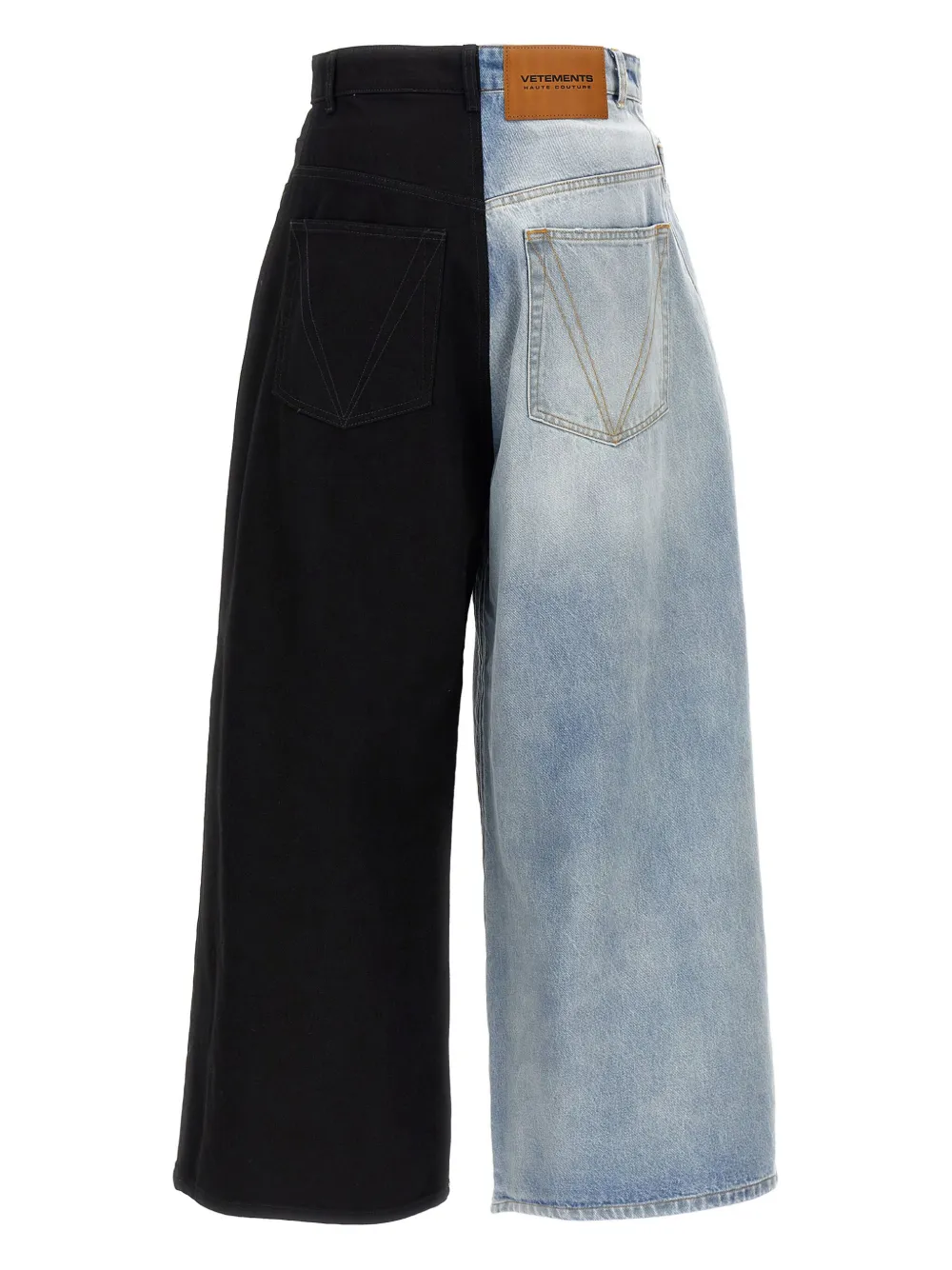 VETEMENTS 对比拼接牛仔裤 | 阔腿牛仔裤 | Image 2