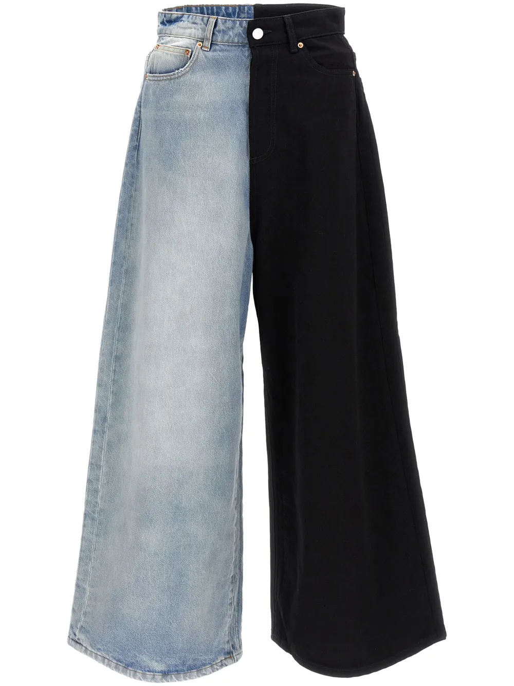 VETE TS Jeans met contrasterend vlak Zwart