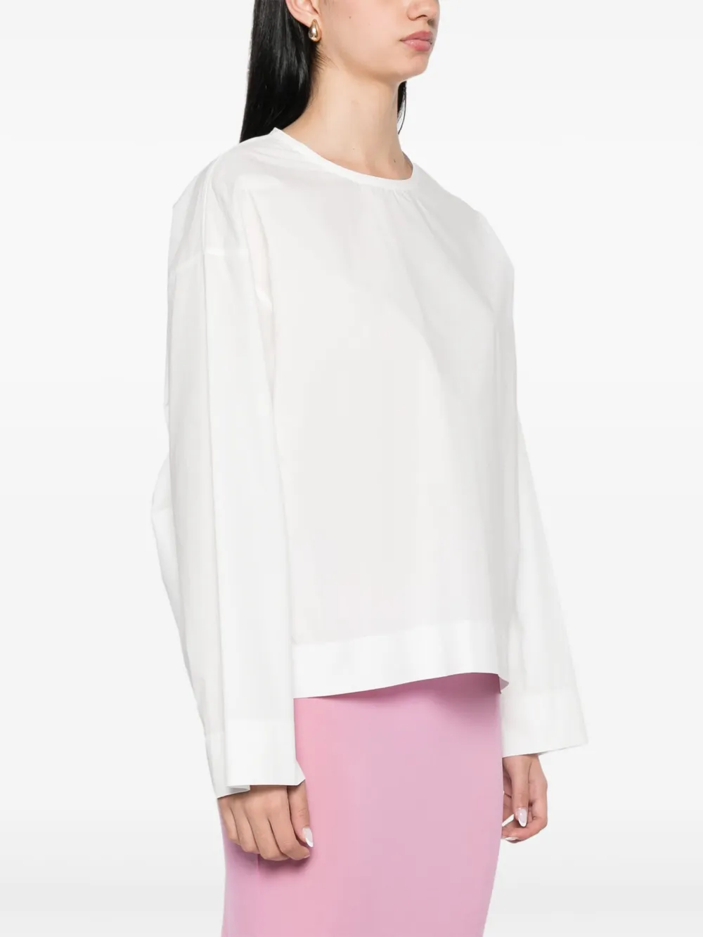Shop Forte Forte Poplin Blouse In White