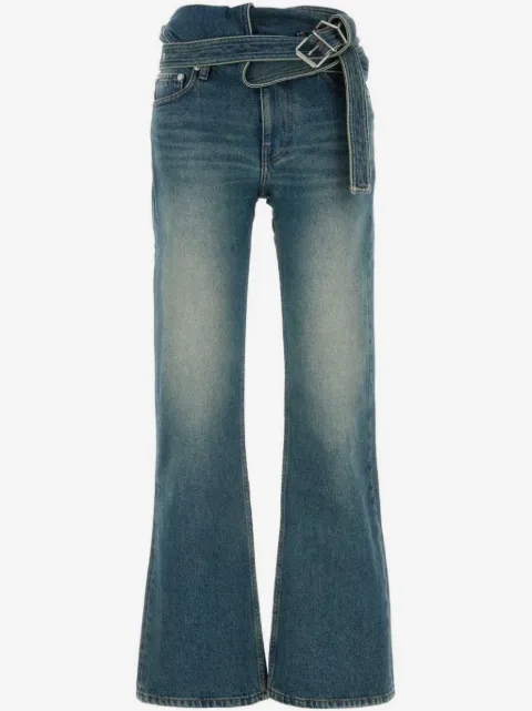 Y/Project jeans cruzados con cinturón