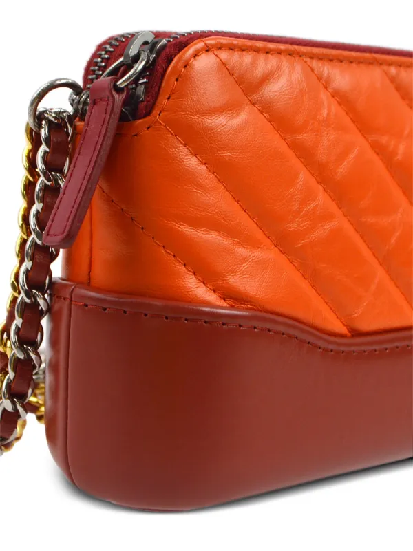 CHANEL Pre-Owned 2018 ガブリエル チェーンウォレット | オレンジ