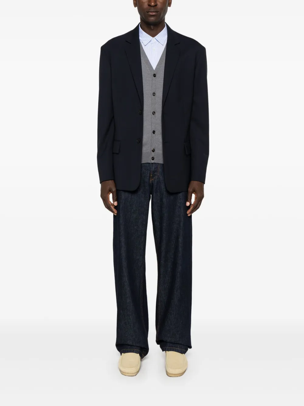 Zanone Vest met V-hals - Grijs