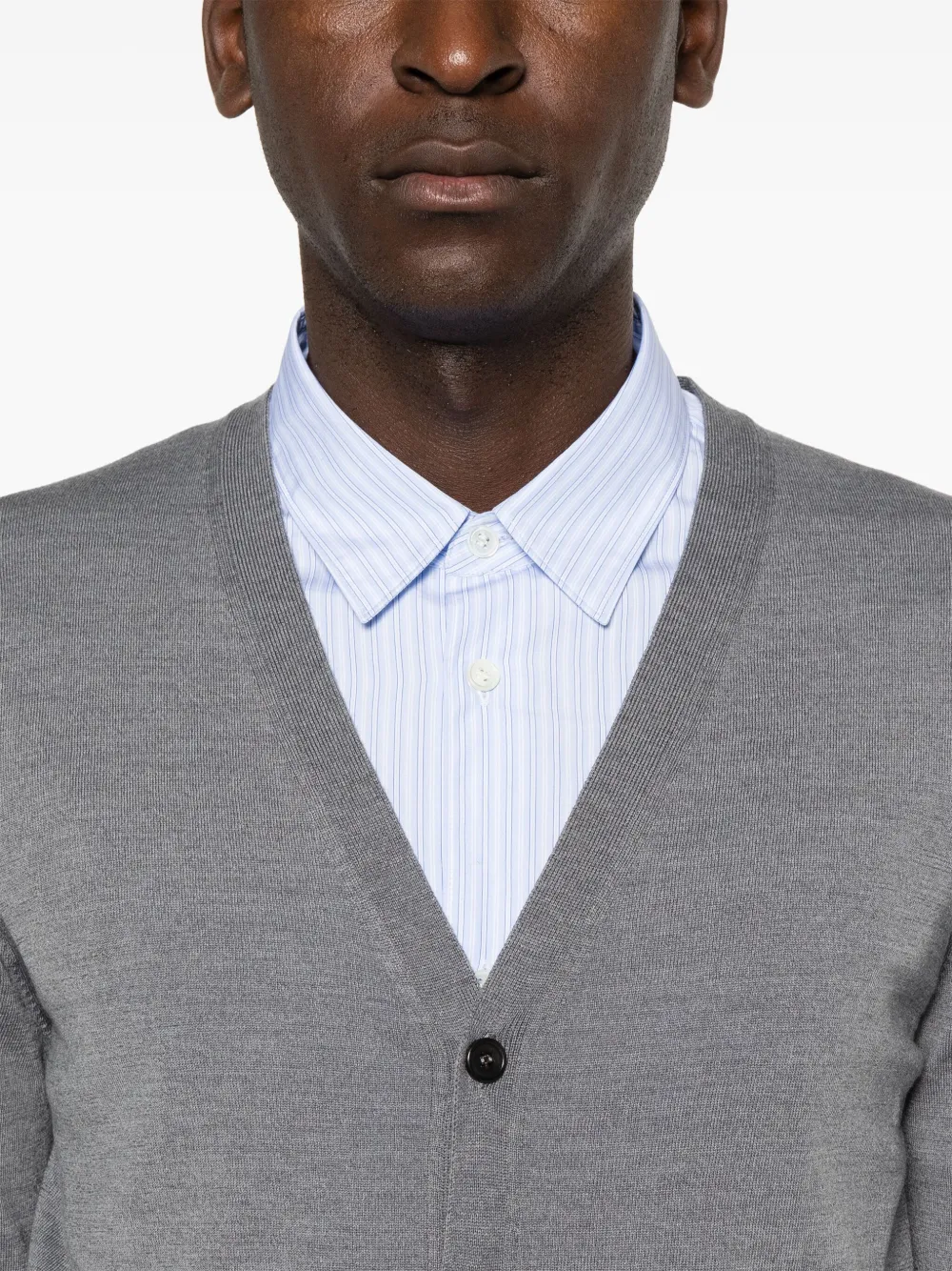 Zanone Vest met V-hals Grijs
