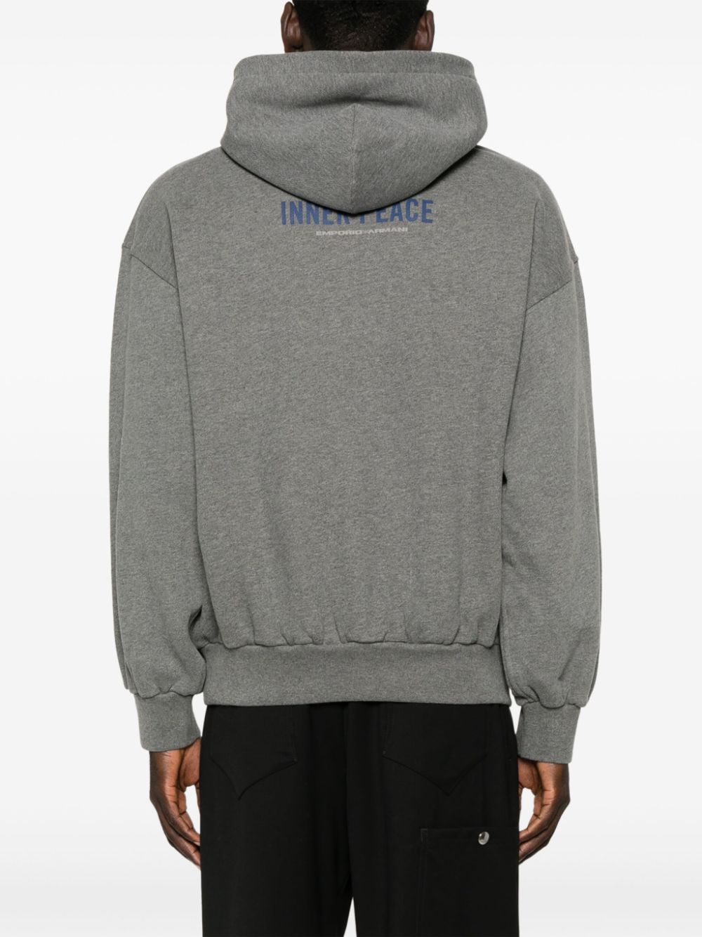 Emporio Armani text-print hoodie Men