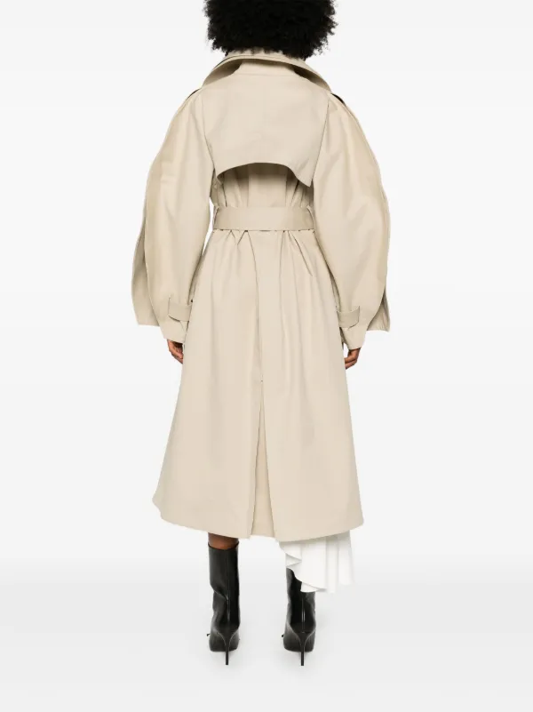 トレンチコート Alaia Spiral Trench Alaïa スリットディテール トレンチコート | ニュートラル