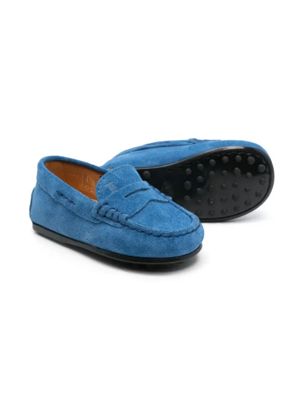 Light Blue Suede Loafers Blue Tods Loafers TOD'S Sky Blue Women's - Main Image