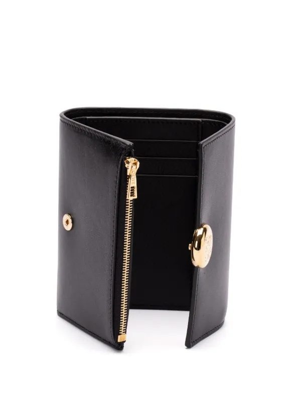 ◆LOEWE 最新作◆PEBBLE CONTINENTAL ウォレット/Black◆ Pebble continental wallet in mini grain calfskin Black - LOEWE