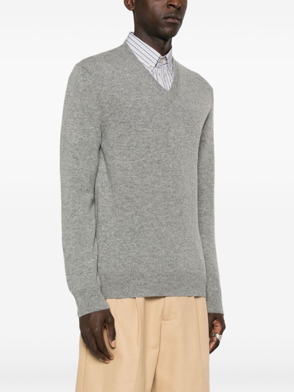 Shop Zanone Virgin Wool Sweater In Grey