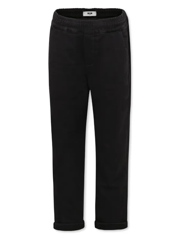 MSGM Kids Pantaloni Con Vita Elasticizzata Nero FARFETCH IT