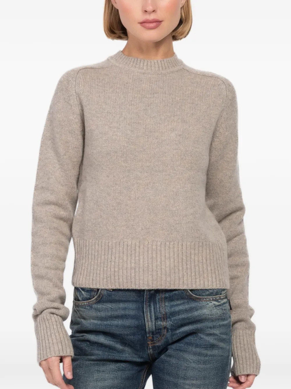 Extreme Cashmere N°80 Glory Crew-neck Sweater in Neutrals, view 4