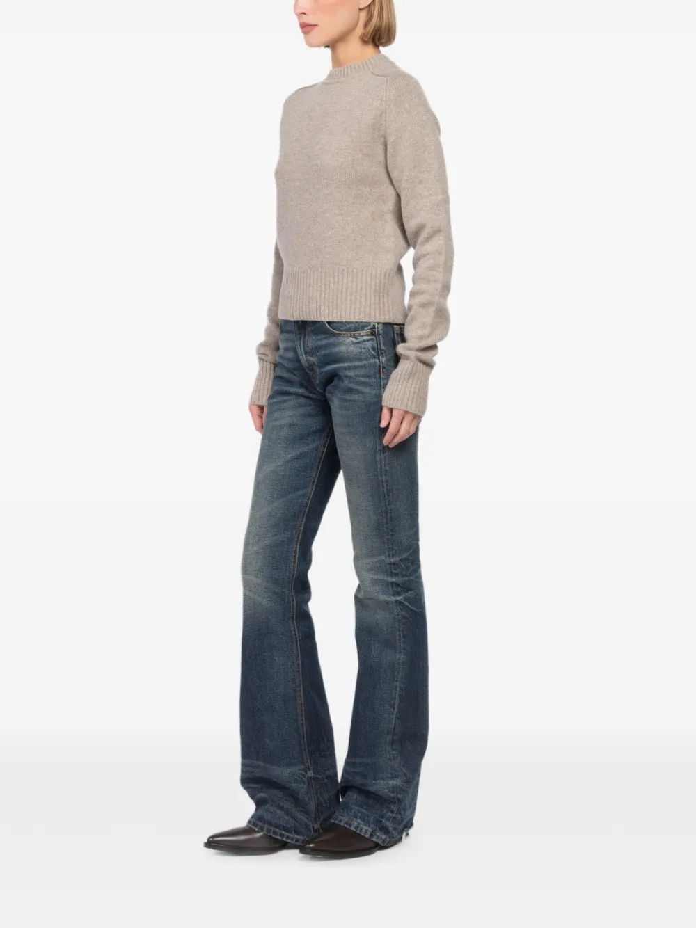 Extreme Cashmere N°80 Glory Crew-neck Sweater in Neutrals, view 3