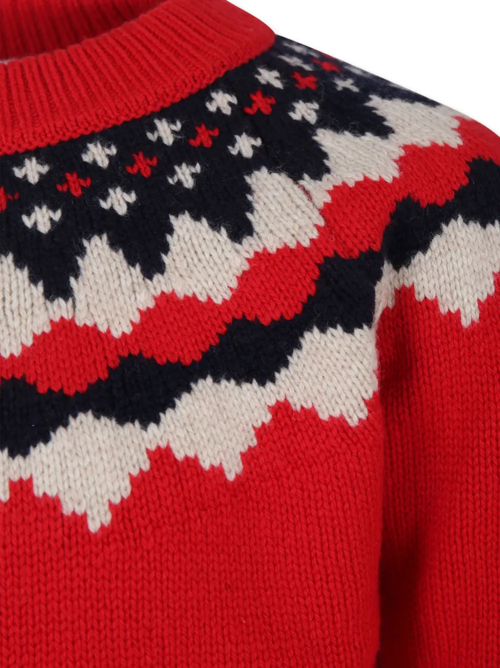 Petit Bateau Trui met jacquard Rood