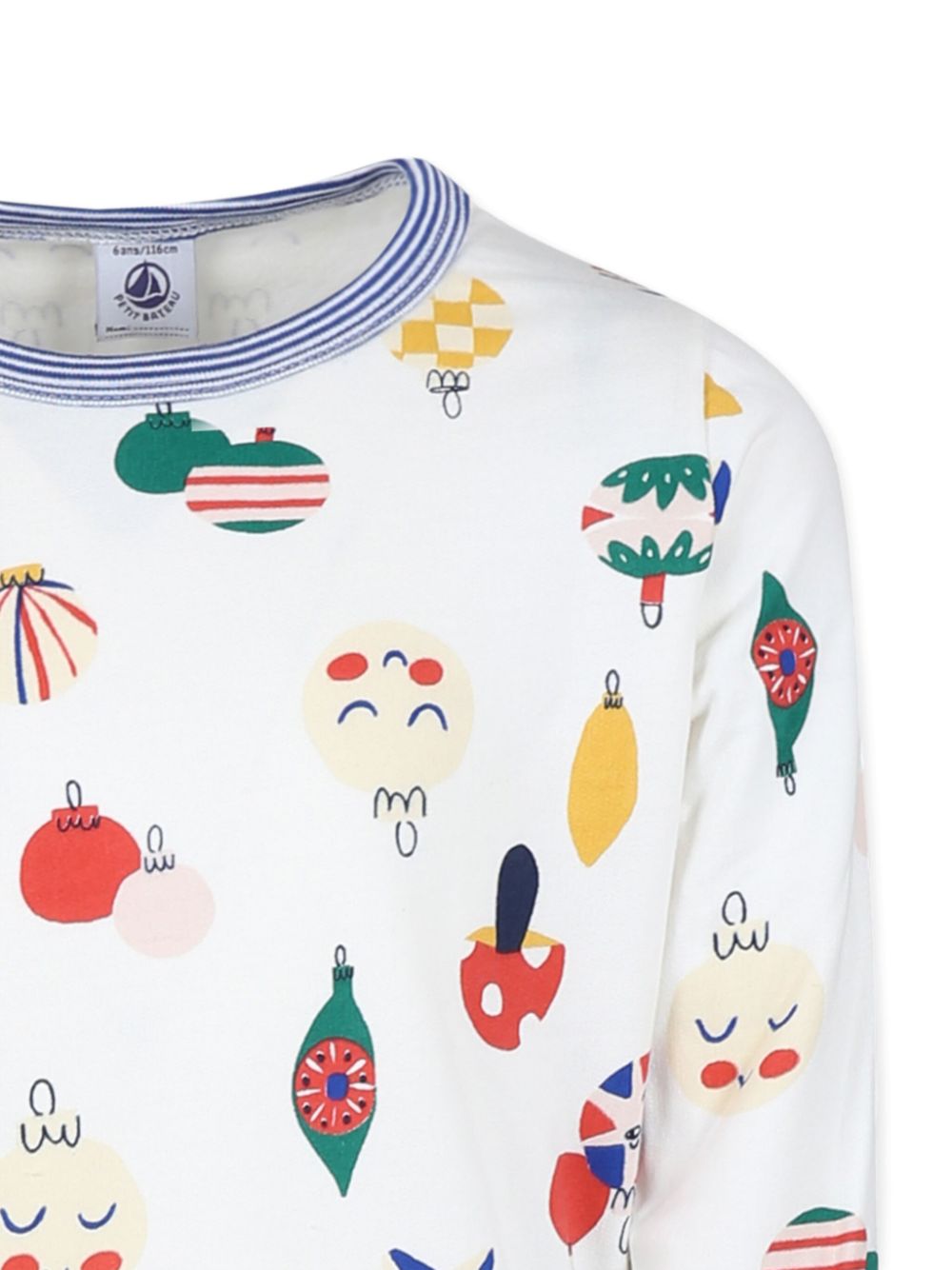 Shop Petit Bateau Bauble-print Pajamas In White