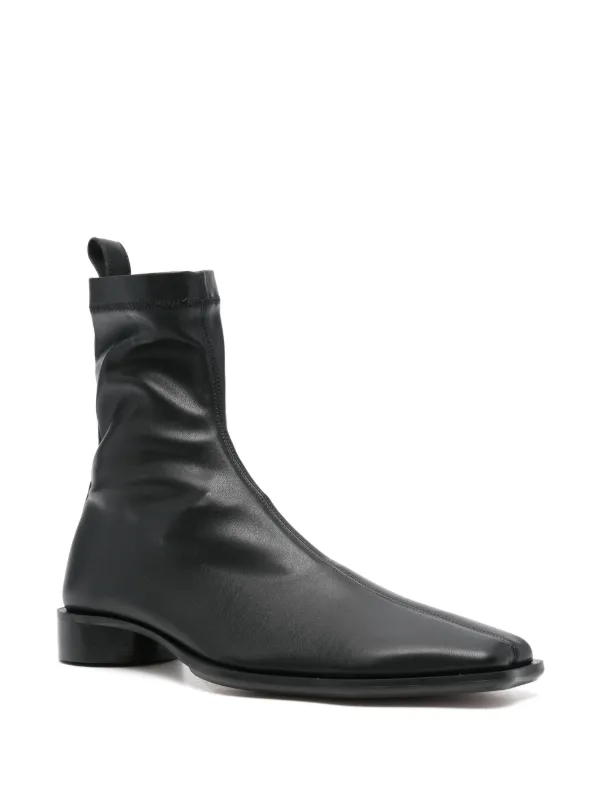 ロングブーツ MM6 Maison Margiela Black leather boots MM6 Maison Margiela knee-high Leather Boots | Black | FARFETCH