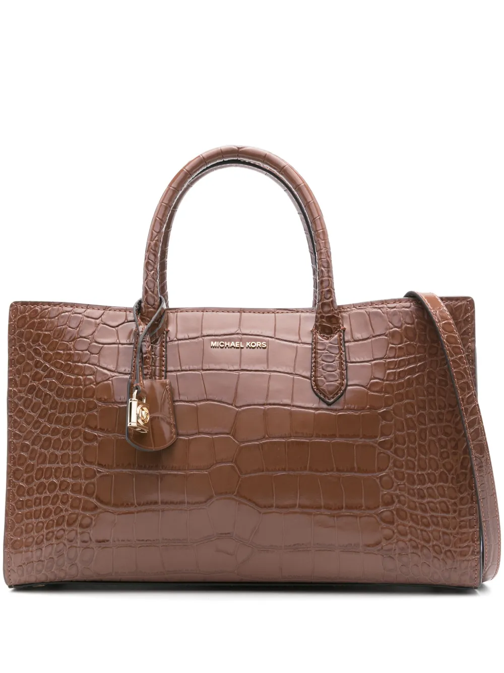 Michael Kors Medium Scarlett Tote Bag In Brown