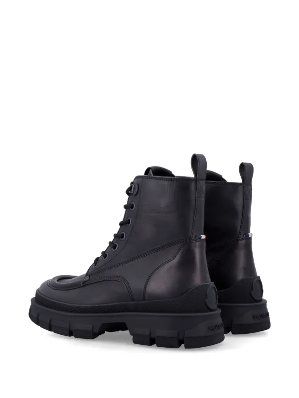 Moncler patent leather combat boots best sale