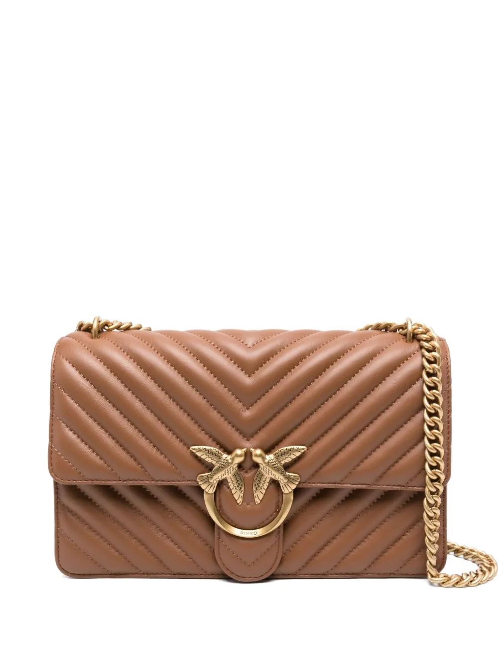 PINKO Love One Classic schoudertas Bruin