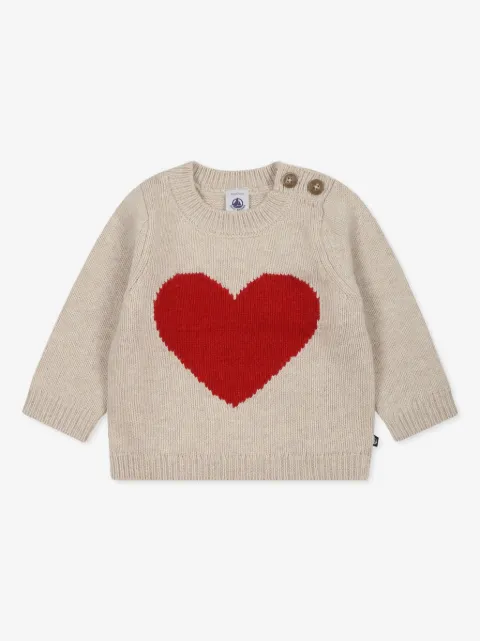 Petit Bateau heart jumper