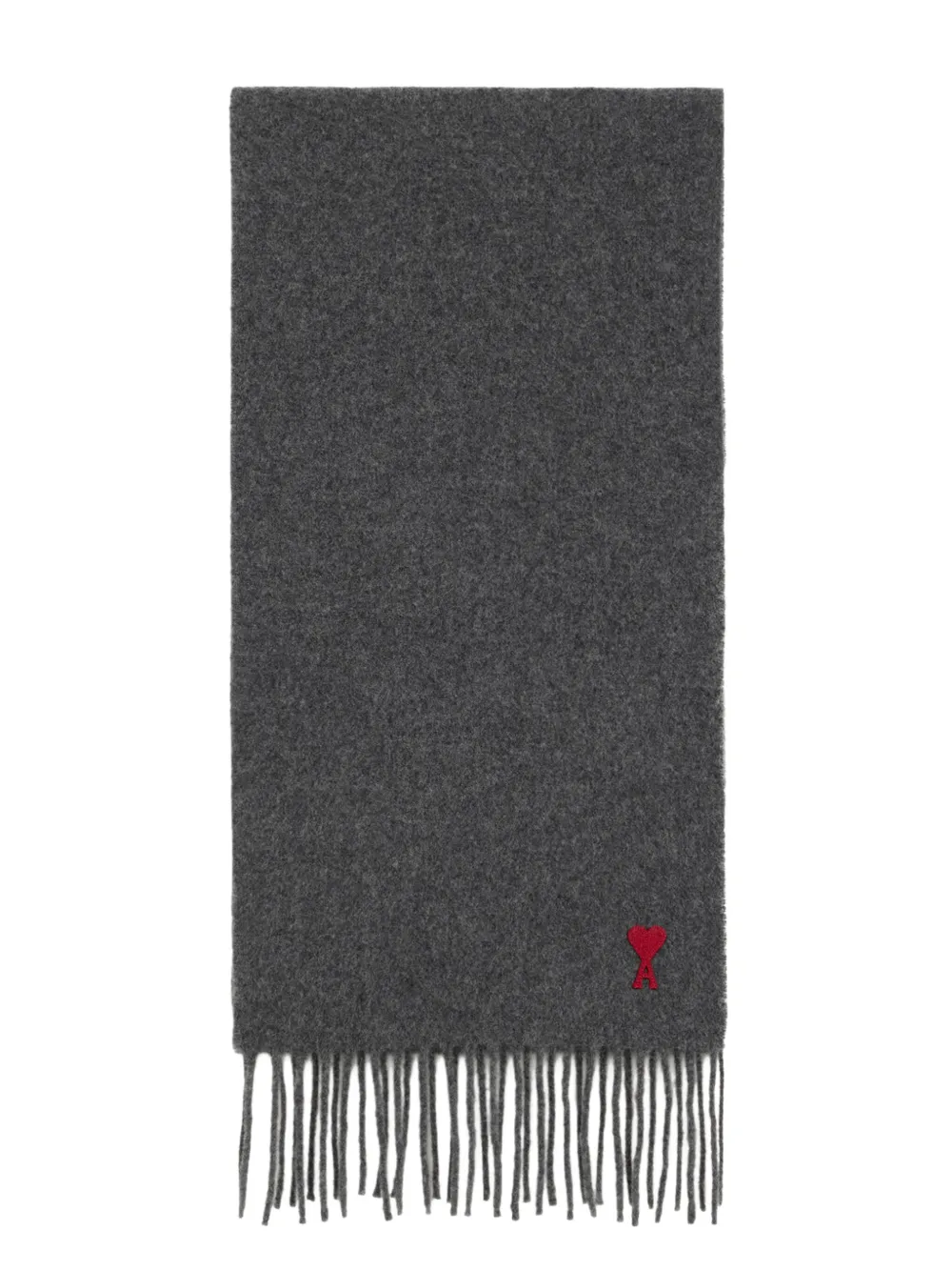 AMI Paris Sjaal met Ami de Coeur-patroon Grijs